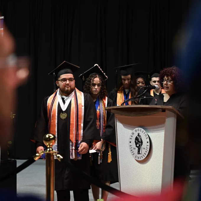 Graduating Bearkats at the Spring 2026 Commencement Ceremonies.