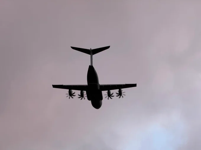 RAF A400 drops 6 x 16 air assault paras and medical supplies into British Overseas Territory from Ascension Island. 