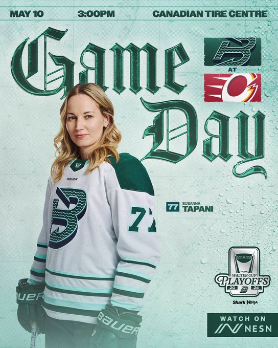 Boston Fleet game day graphic featuring Susanna Tapani.