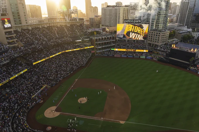 Petco Park after a Padres win.