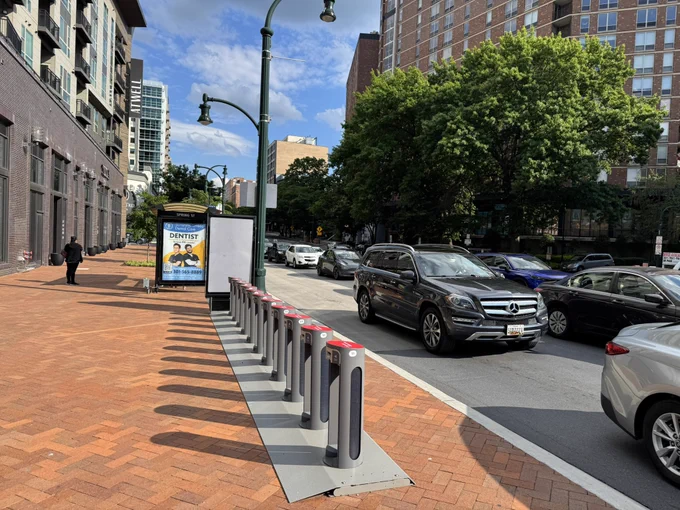 New bike share station next to Georgia Ave.