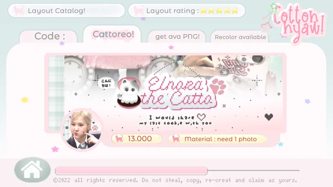 Cattoreo : 13.000 (get ava PNG)
Avail resize wabis ( 3k)
Bundle (X & Wabis) : 20.000