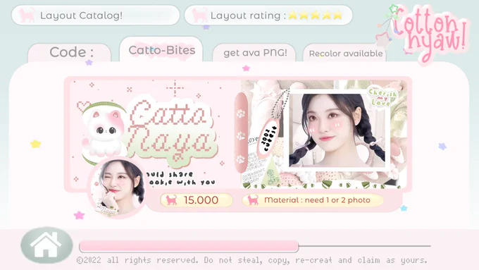 Catto-Bites : 15.000 (get ava PNG)
Not available for wabis