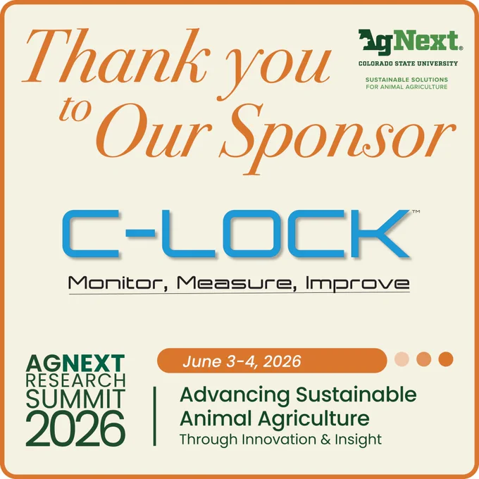 C-Lock Sponsorship graphic 2026 AgNext Research Summit.