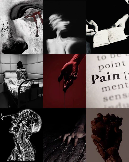 Black and red moodboard.
