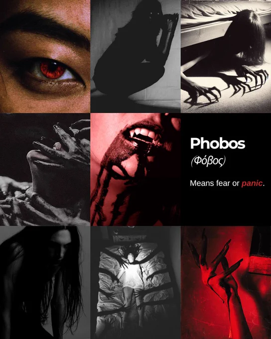 Black and red moodboard.