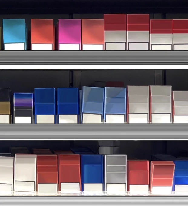 🚬 :(

A flawless brandless mockup of a cigarette shelf. Perfect for exploring visual identity, color-coding, and planogram efficiency.

https://stock.adobe.com/contributor/211338080/Whatson

#GraphicDesign #cigarette 
#PackagingDesign #RetailDesign #Planogram #Mockup #VisualIdentity #Brandless