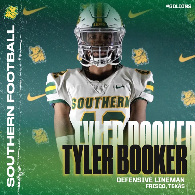 Officially a Lion.

Welcome to Missouri Southern, Tyler Booker. Booker was formally announced on April 28 as part of the 2026 Missouri Southern football recruiting class.