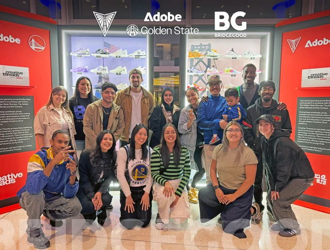 Creative Threads reminded us that craft, community & long term impact matter. Grateful to @warriors @valkyries @Adobe who stand with BRIDGEGOOD. We keep showing up for creatives with opportunity   economic mobility as the goal. Join us May 5. Free RSVP: 2026inspireoakland.eventbrite.com 💛