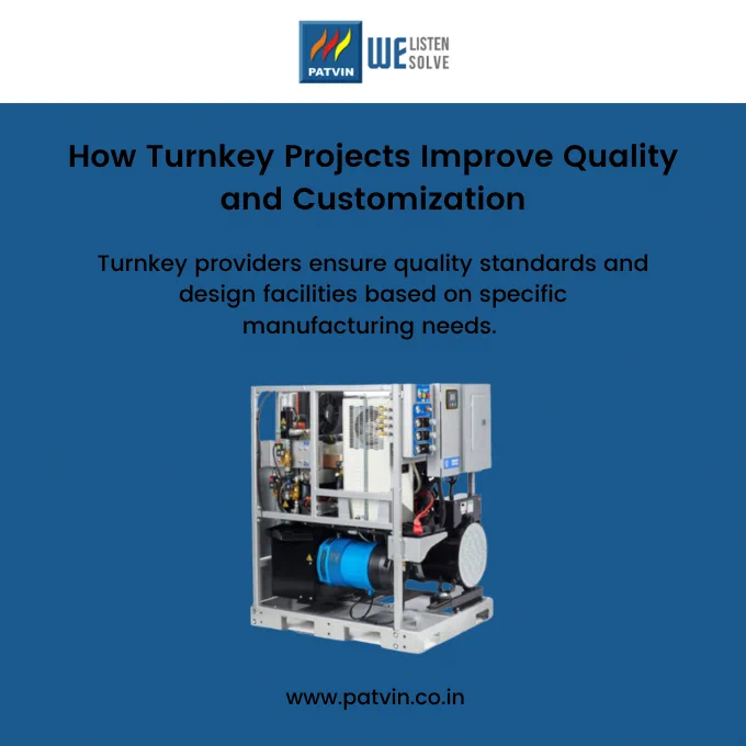 ndustrial turnkey system setup showing how turnkey projects improve quality and customization based on manufacturing requirements. 