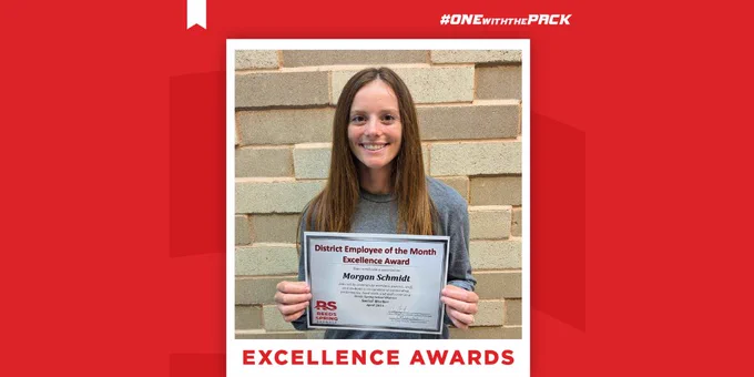 Morgan Schmidt holding certificate