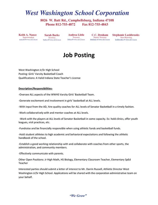 Job Posting