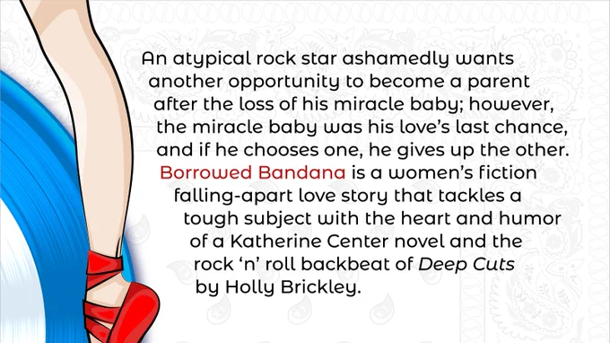Borrowed Bandana agent's guide graphic featuring the manuscript's pitch.