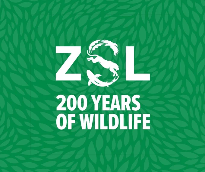Logo for ZSL, celebrating 200 years of wildlife conservation.