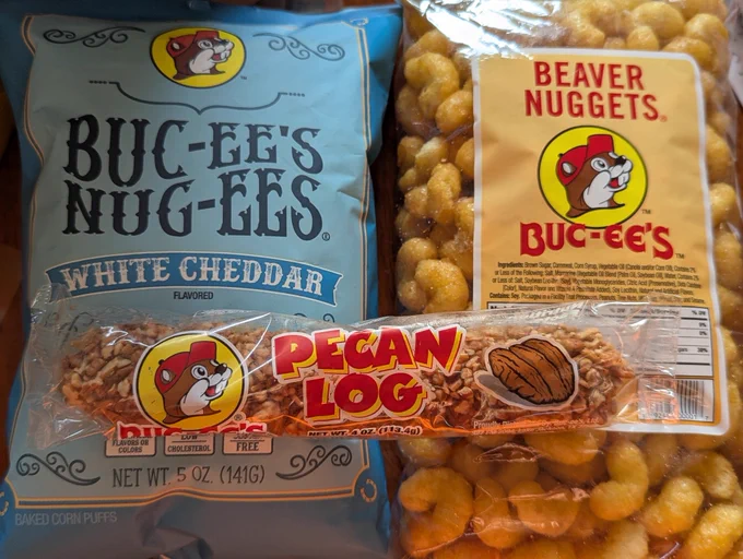 A selection of Bucees treats.