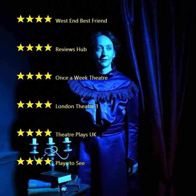 4 star press reviews & Claire Louise Amias in a Victorian dress