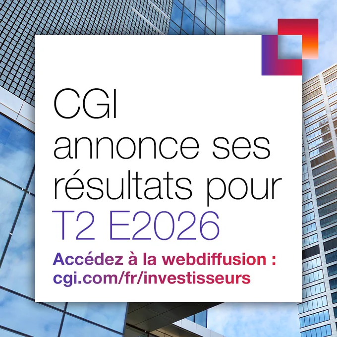CGI annonce ses résultats pour le deuxième trimestre de l’exercice 2026. Lisez le communiqué de presse. 