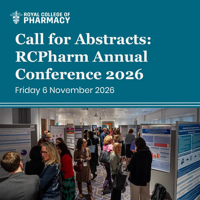 Royal College of Pharmacy
Call for Abstracts: RCPharm Annual Conference 2026
Friday 6 November 2026