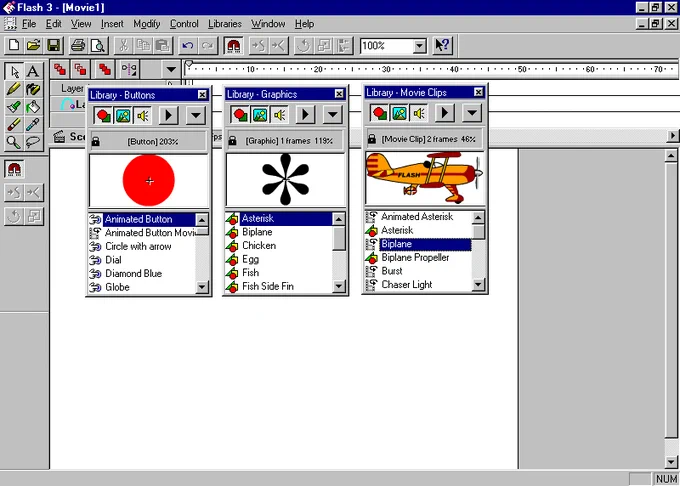 Macromedia Flash 3.0 in 1998