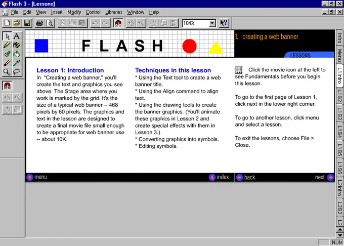 Macromedia Flash 3.0 in 1998