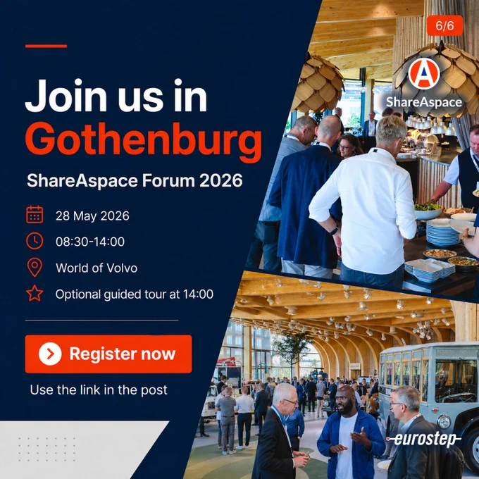 If product and asset information has to move across organisations without losing control, trust, or traceability, this forum is for you.

Check the full agenda and book your place: https://eurostep.com/shareaspace-forum-2026/