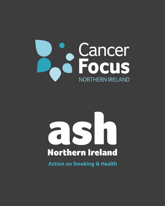 Cancer Focus NI Logo and Action on Smoking and Health Logo