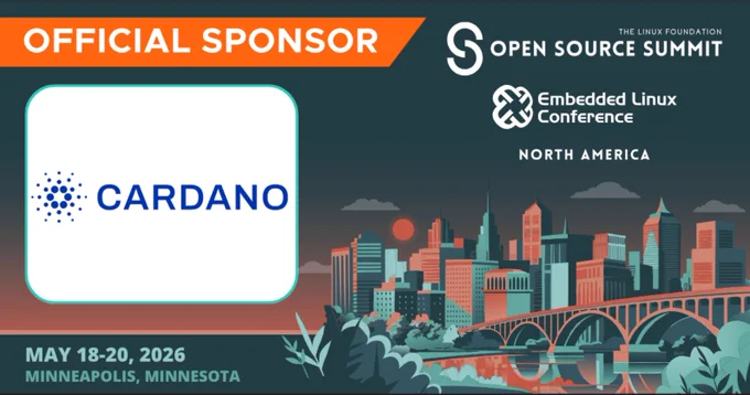 open source summit, Cardano is an official sponsor, May 18-20, Minnesota