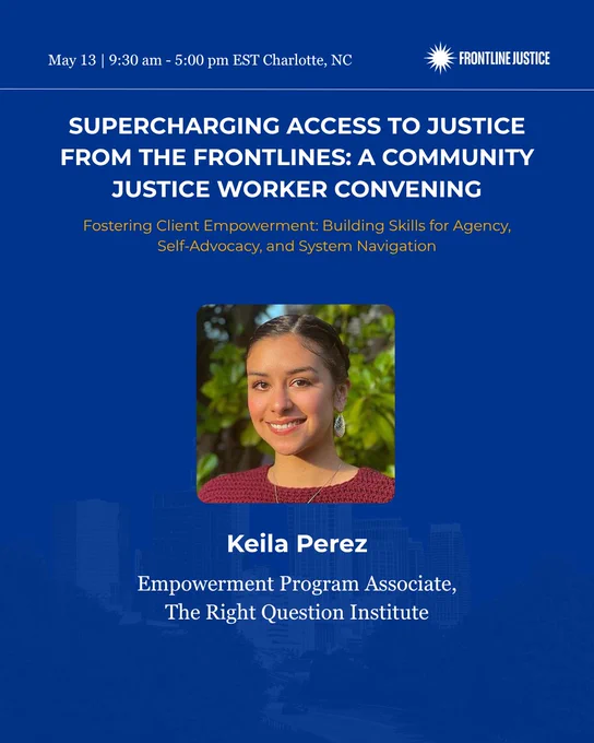 Speaker highlight for the Frontline Justice convening