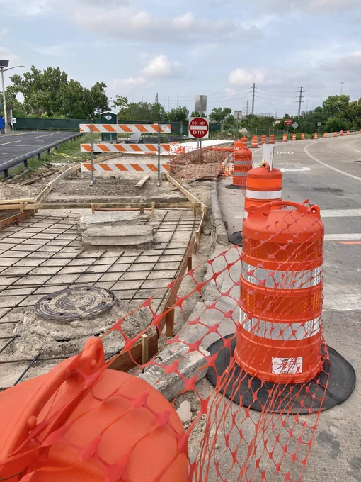 Concrete form work along Elysian at Commerce St