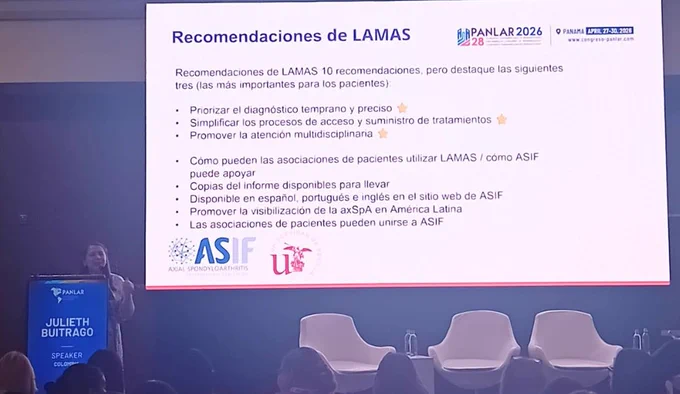 Julieth Buitrago presenting LAMAS at PANLAR