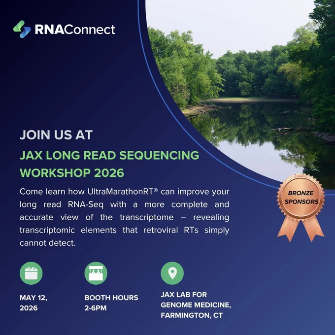 RNAConnect to sponsor Jackson Laboratory Long Read Sequencing Workshop 2026