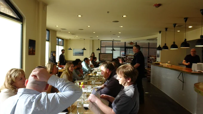 Members of the Lock Lipid Lab and Food Choice and Policy Lab meet with partners and stakeholders.