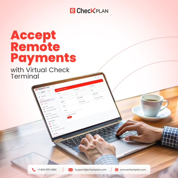 Get Paid from Anywhere with Virtual Check Payments!

Accept payments remotely without depending on physical checks or in-person transactions.

✔ Process payments using a virtual terminal
✔ Accept bank payments from any location
✔ Perfect for phone, email, and invoice-based billing
✔ Reduce delays in payment collection
✔ Full control over transaction details

Run your business without location limits and keep payments moving.

Get started: https://www.echeckplan.com/request-demo/
