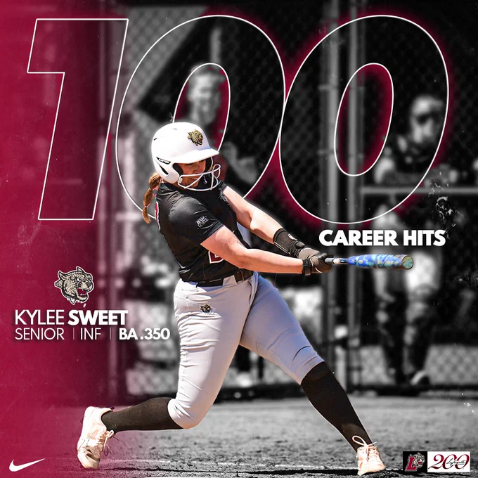 Kylee Sweet 100 career hits graphic
