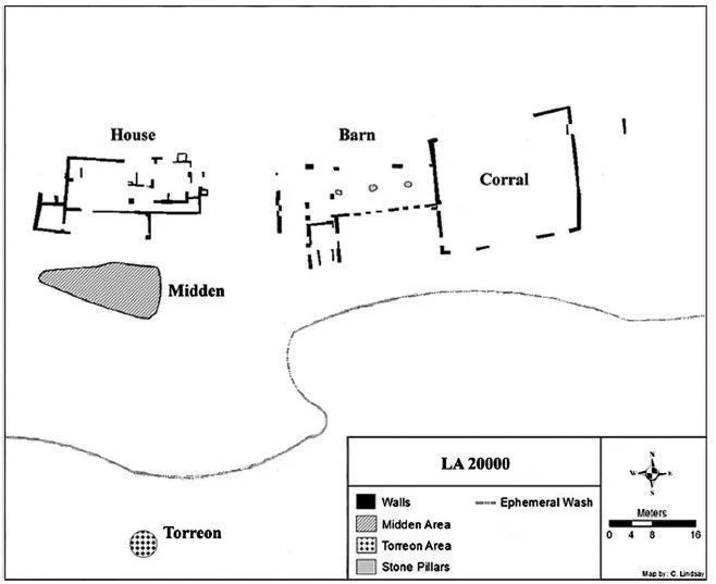 Lindsay 2021. Plan map of LA 20000.
