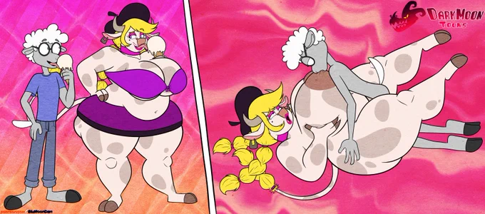 This is a commission for @luhyzi who wanted his sheep boi, Cullo, to go on an ice cream date with Melissa Moore.

I'd say the date is going pretty well... but I'll let you be the judge~