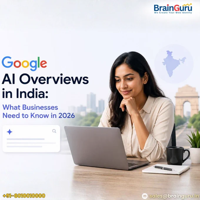 𝗚𝗼𝗼𝗴𝗹𝗲 𝗔𝗜 𝗢𝘃𝗲𝗿𝘃𝗶𝗲𝘄𝘀 are changing search in India - are businesses ready?

Search is no longer just “10 blue links.” With AI-generated answers appearing at the top of results, users are getting instant summaries without even clicking websites. 

Here’s what this means for your business:
✅ Higher visibility if your content is selected as a source
✅ Fewer clicks if you’re not optimized for AI search
✅ Increased focus on authority, trust, and intent-driven content
✅ A new era of SEO: 𝗚𝗲𝗻𝗲𝗿𝗮𝘁𝗶𝘃𝗲 𝗘𝗻𝗴𝗶𝗻𝗲 𝗢𝗽𝘁𝗶𝗺𝗶𝘇𝗮𝘁𝗶𝗼𝗻 (𝗚𝗘𝗢)

Want to understand how 𝗚𝗼𝗼𝗴𝗹𝗲 𝗔𝗜 𝗢𝘃𝗲𝗿𝘃𝗶𝗲𝘄𝘀 impact Indian businesses and how to rank in this new landscape?

🔗 Read the full guide: https://blog.brainguru.in/2026/04/google-ai-overviews-india-businesses/
𝗖𝗮𝗹𝗹- 𝟵𝟭𝟴𝟬𝟭𝟬𝟬𝟭𝟬𝟬𝟬𝟬
#GoogleAI #AIOverviews #SEOIndia #DigitalMarketing #BusinessGrowth #AISEO #GEO #SearchTrends #IndianBusinesses #Brainguru
