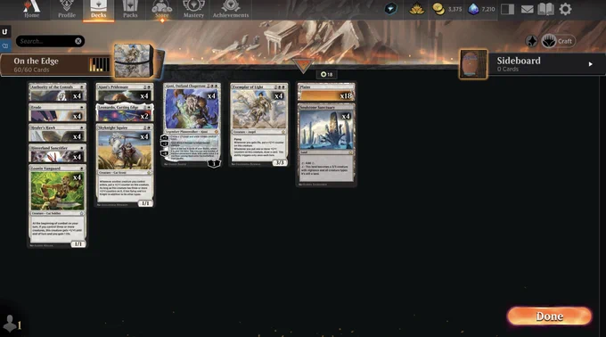 Deck
4 Leonin Vanguard (FDN) 499
18 Plains (ANA) 1
4 Erode (SOS) 15
4 Ajani's Pridemate (FDN) 135
4 Exemplar of Light (FDN) 11
4 Healer's Hawk (FDN) 142
2 Leonardo, Cutting Edge (TMT) 15
4 Authority of the Consuls (FDN) 137
4 Hinterland Sanctifier (FDN) 730
4 Skyknight Squire (FDN) 23
4 Soulstone Sanctuary (FDN) 133
4 Ajani, Outland Chaperone (ECL) 4