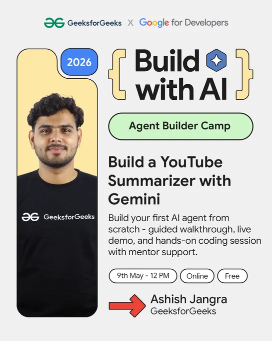 Geeksforgeeks google build with ai