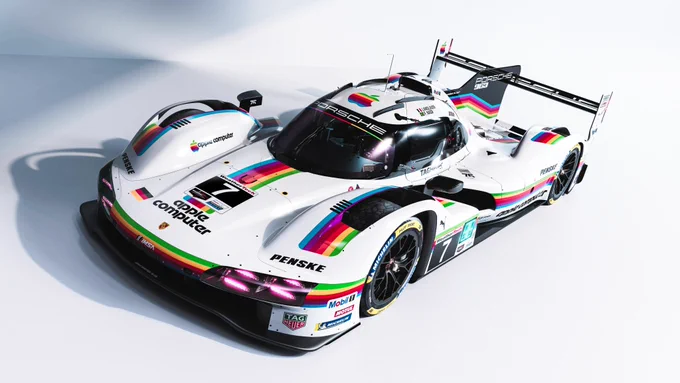 Porsche 963 with Apple livery