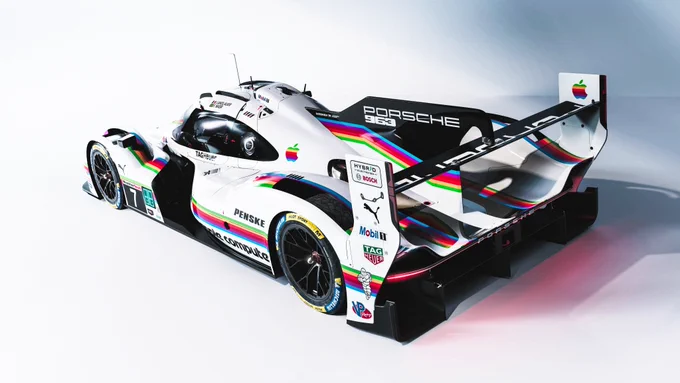 Porsche 963 with Apple livery