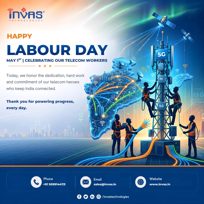 𝐇𝐚𝐩𝐩𝐲 𝐋𝐚𝐛𝐨𝐮𝐫 𝐃𝐚𝐲. We salute the hardworking heroes who build, connect, repair, and power our nation every day. From telecom towers to fiber networks, your dedication keeps India moving forward. 🌐⚡

Respect for every worker. Pride in every effort.



#LabourDay #HappyLabourDay #WorkersDay #TelecomIndustry #TelecomHeroes #FiberOptic #5GIndia #IndiaConnectivity #FieldEngineers #NetworkBuilders #ProudToSupport #IndiaInfrastructure #TeamWork #SaluteToWorkers