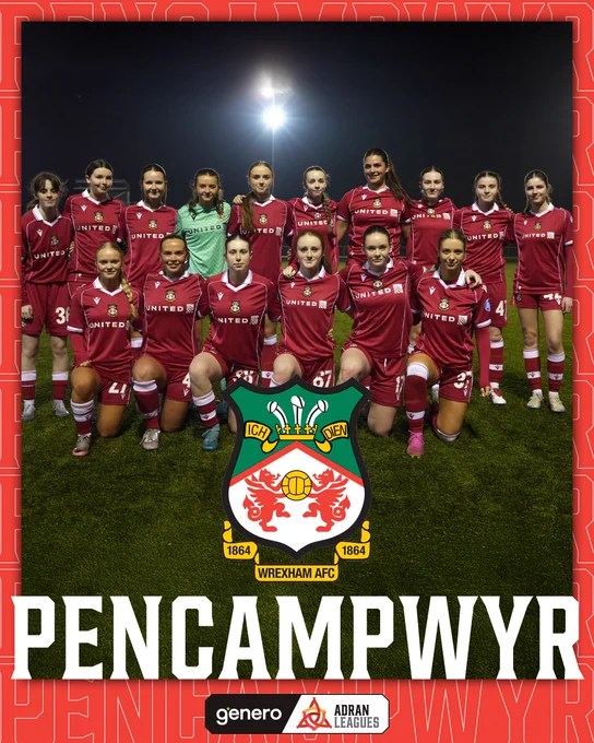 2025/26 Genero Adran U19 champions: Wrexham. 