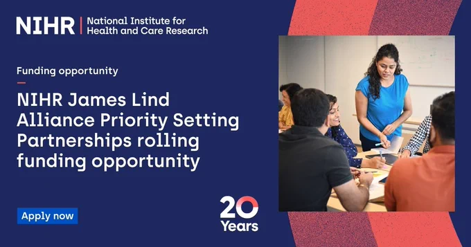 Funding opportunity: NIHR James Lind Alliance Priority Setting Partnerships rolling funding opportunity. Apply now