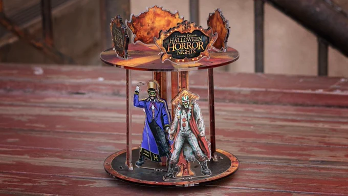 infernal carnival collectible display with Jack the Clown and Dr. Oddfellow