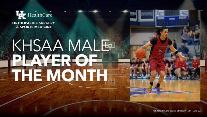 Big congratulations to MCHS’s own Miles Woodfork, named the UK HealthCare Orthopaedic Surgery & Sports Medicine Male Player of the Month for April! 🏀  Miles has been a key leader on the court, helping lead the team to a historic No. 7 state ranking—the highest in school history. His talent, work ethic, and leadership continue to set the standard.  Way to go, Miles!