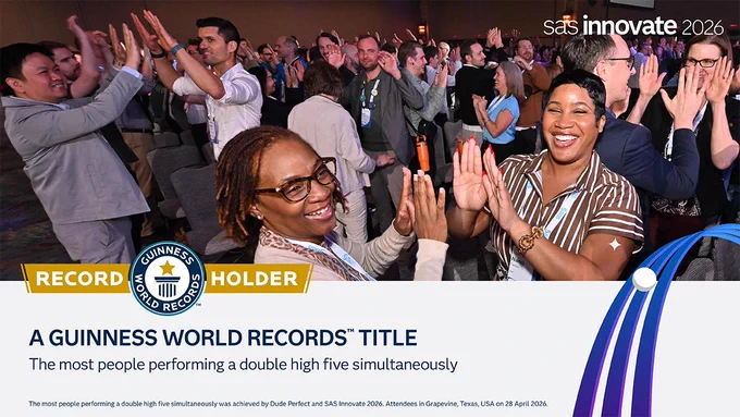 SAS now holds a Guinness World Record for \u201CThe most people performing a double high-five simultaneously.\u201D