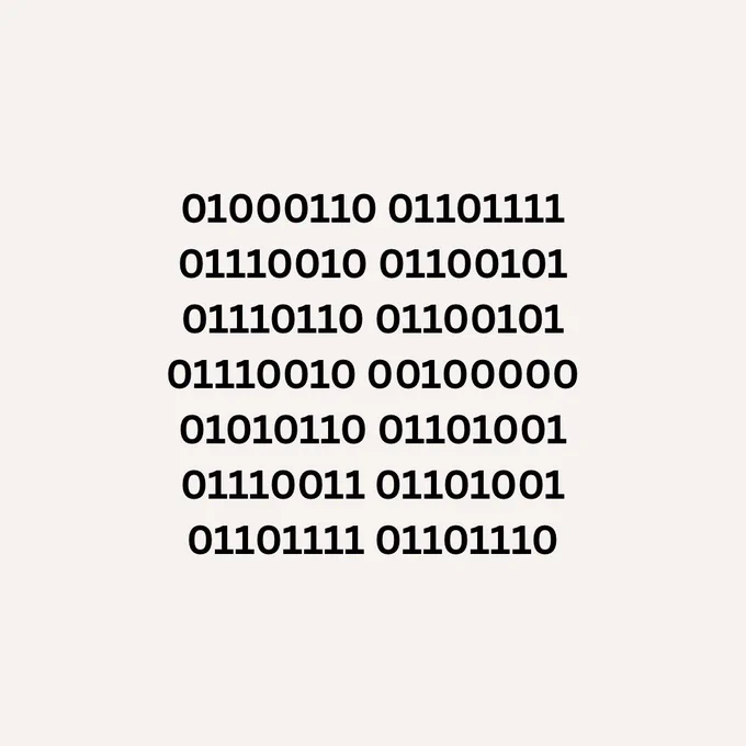A picture showing a string of binary code in a sequence meant to be decoded by the viewer. DECODE.