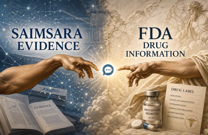 SAIMSARA Chat connects scientific evidence with FDA drug information.