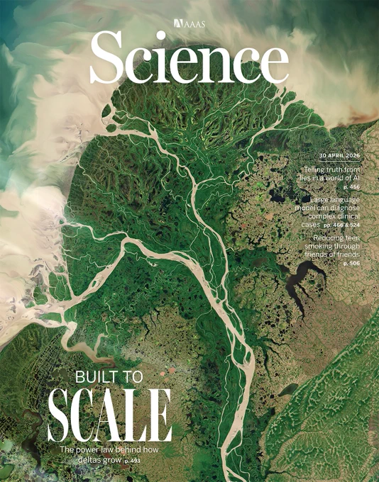 During summer, sediment-laden water flows through the branching channel networks of the Yukon River delta in western Alaska, spreading into Norton Sound and depositing sediment thereabouts. The channelized flows and their spreading pattern exhibit a scaling relation between length and area observed across deltas worldwide, which suggests a universal rule for delta growth that resembles Hack’s law for river networks in upstream watersheds.

Credit: Copernicus Sentinel-2 L2A data, true color imagery, captured 23 July 2024 (image sourced 2026)